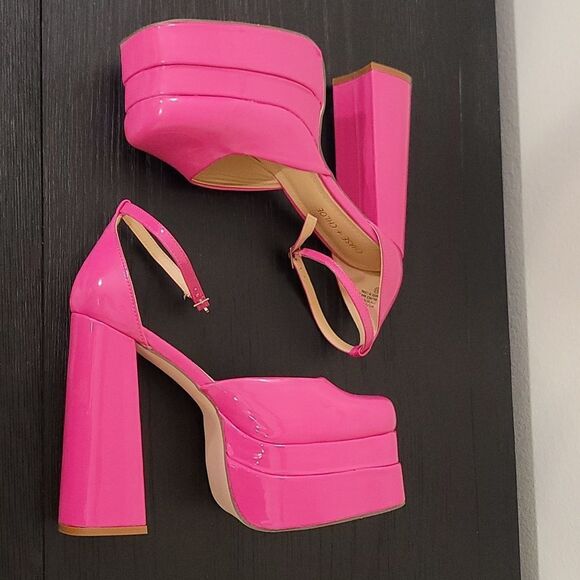 BRAND NEW CHASE +CHLOE WOLFE BLOCK  HIGH HEEL PLATFORM PUMP R2 - Picture 11 of 16